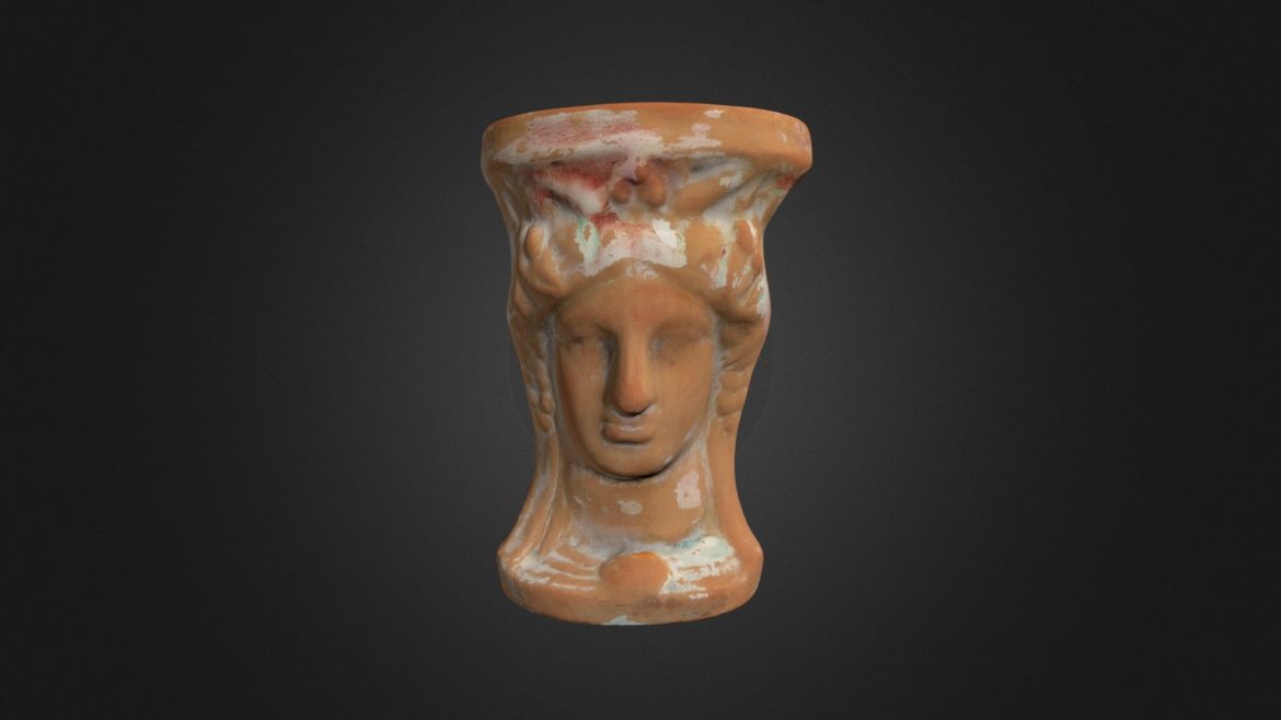 reproduccin de pebetero de terracota 3d model
