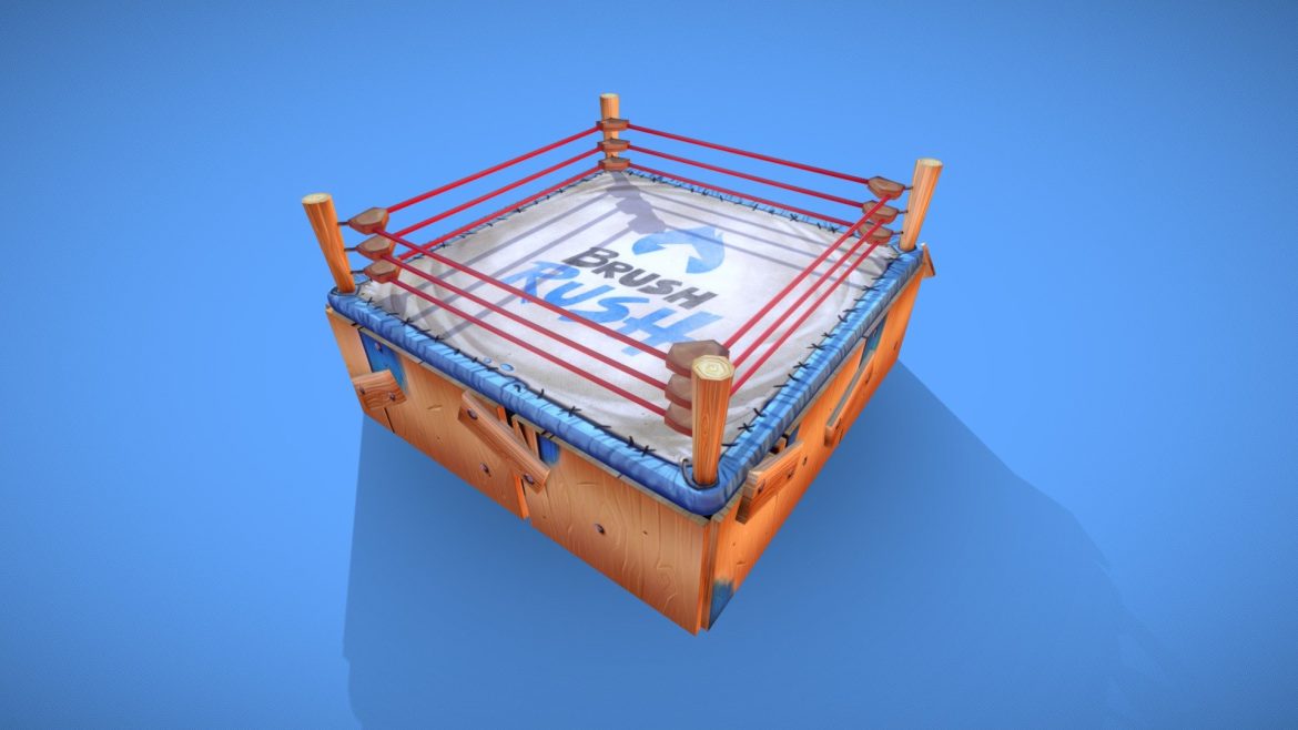 ring de lucha brush rush 3d model