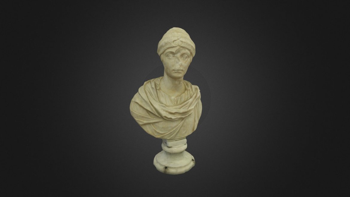 roman female marble bust italy 3d model
