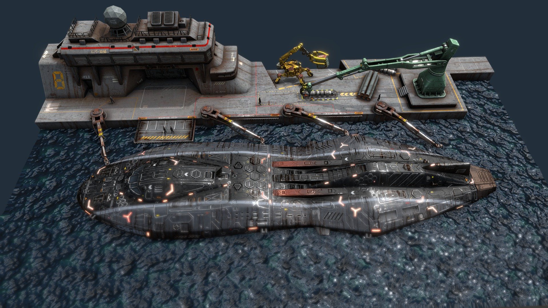 sci-fi submarine “TYPE-9” class