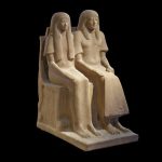 seated statue of maya and meryt 3d model