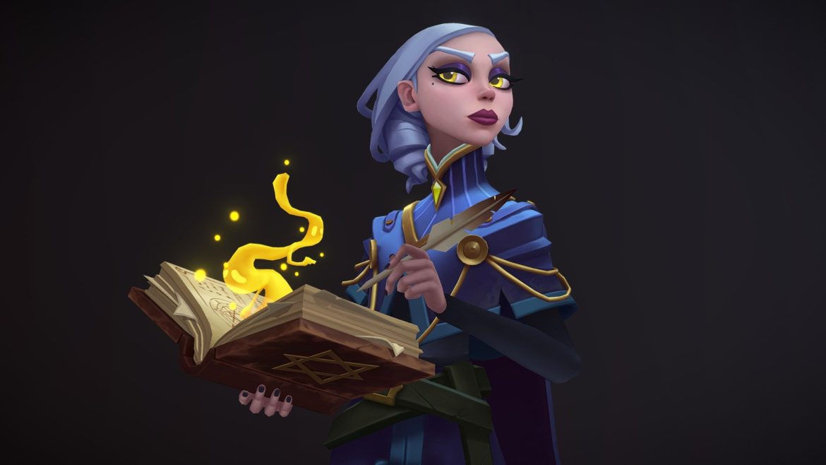 spell researcher handpainted lowpoly 3d model
