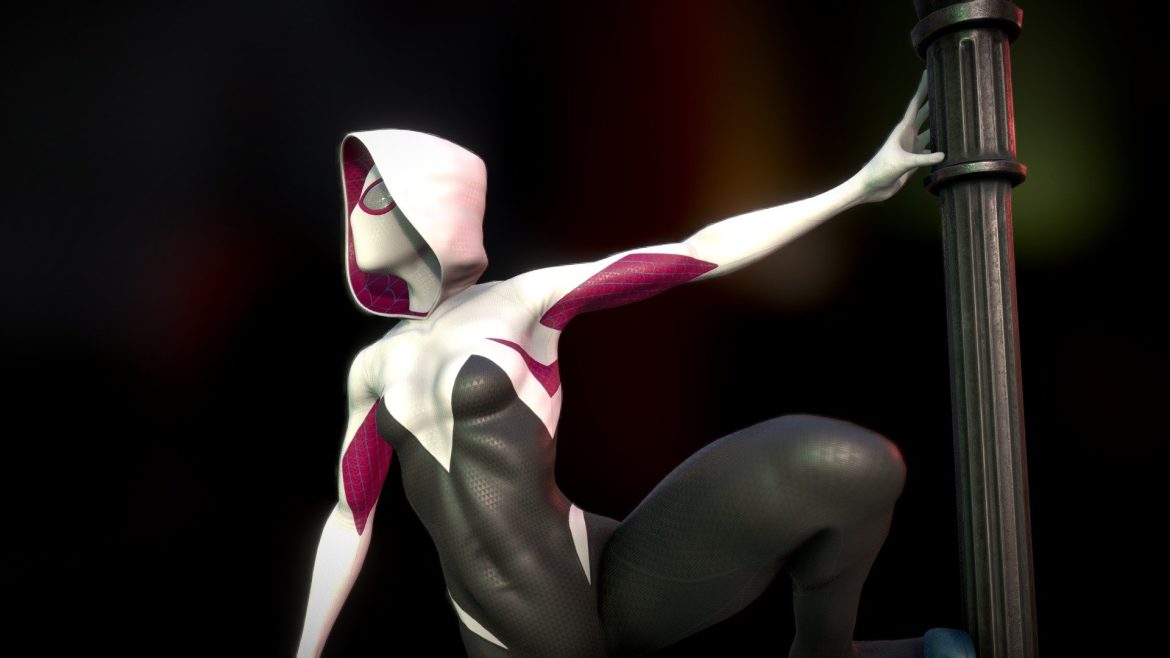 spider gwen 3d model