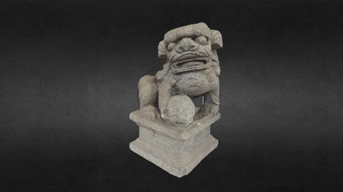 st0027 stone lion 3d model