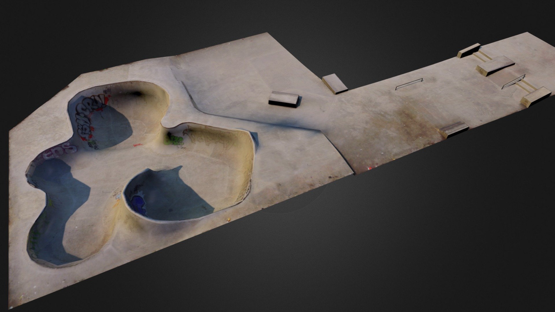 Stuttgart Skatepark lowPoly model