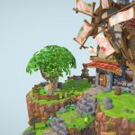 Stylized Floating Windmill