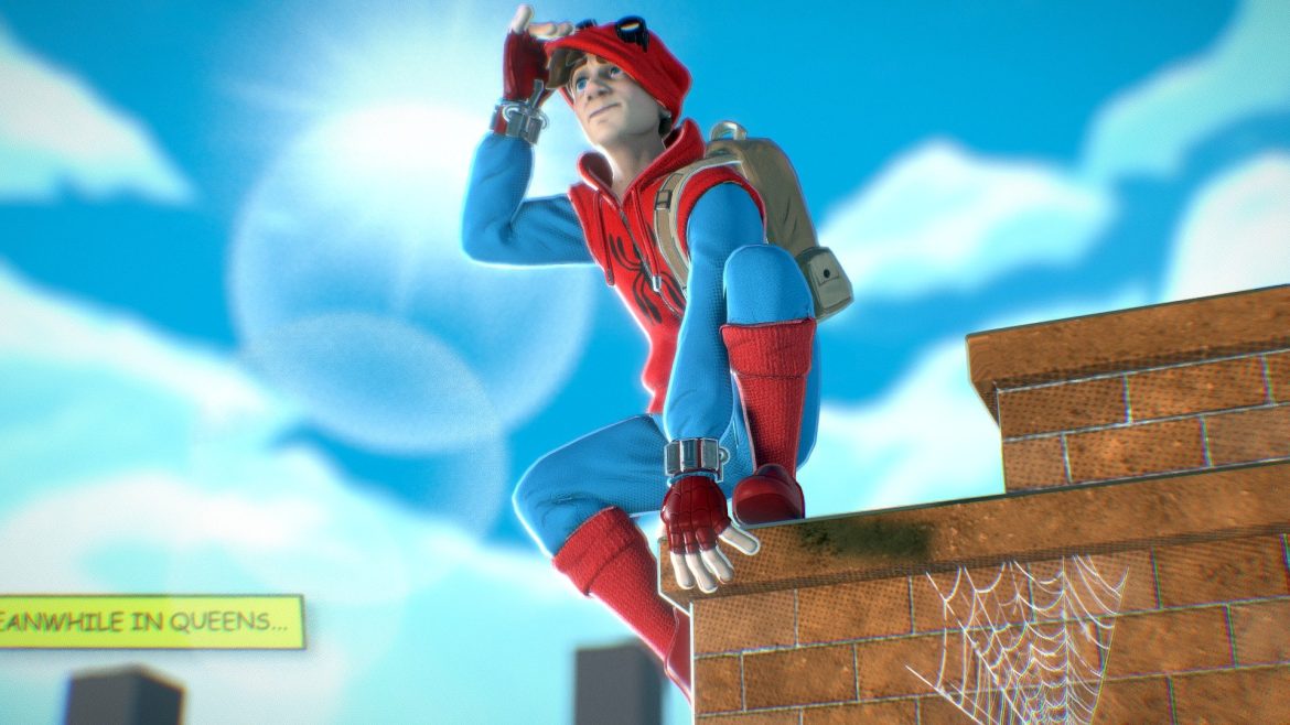 stylized homecoming spider man 3d model