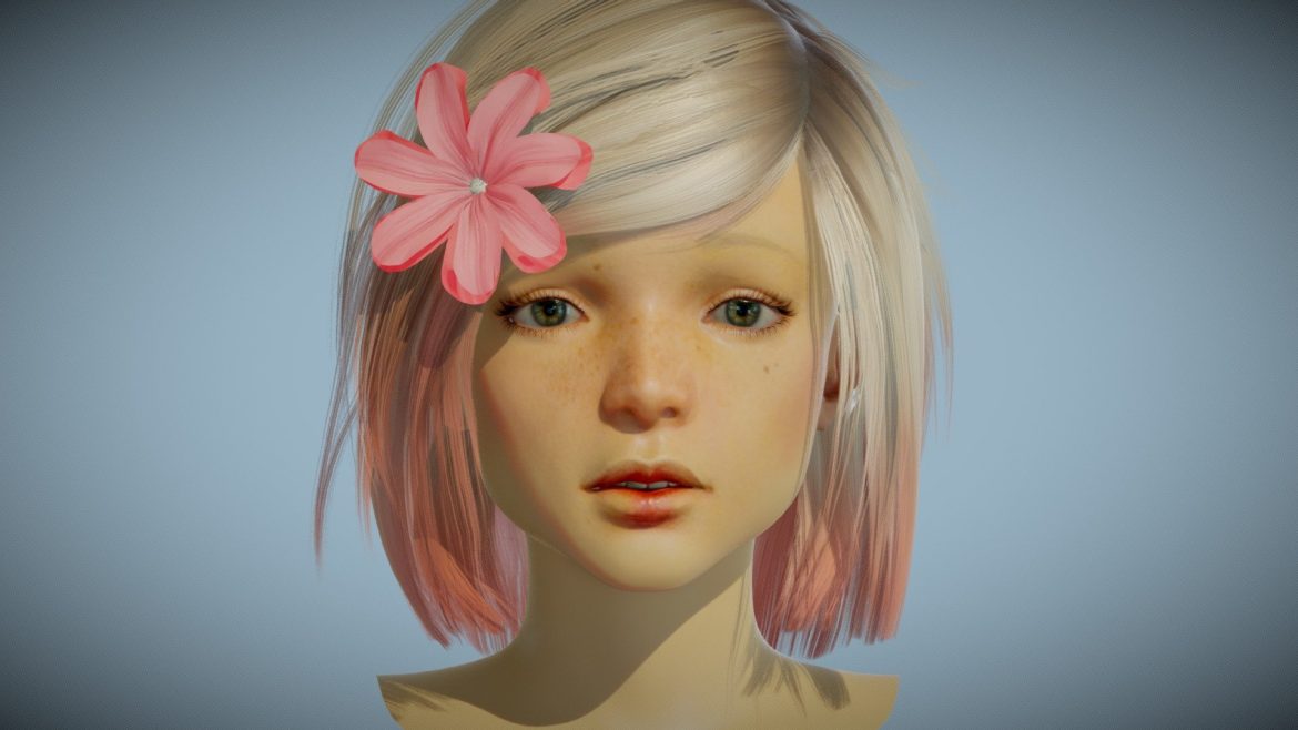 subsurface scattering sss demo lara 3d model