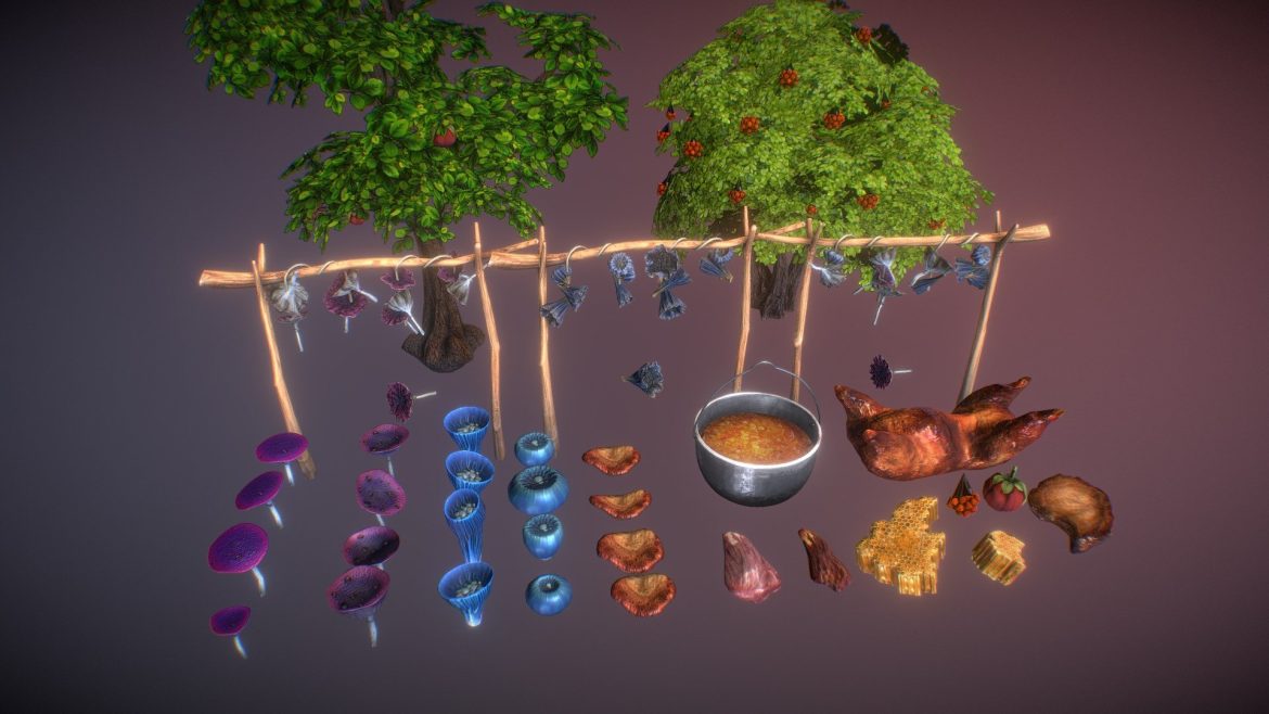 wild food 3d model