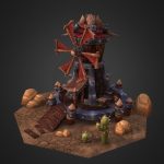 windmill of thousand spikes 3d model
