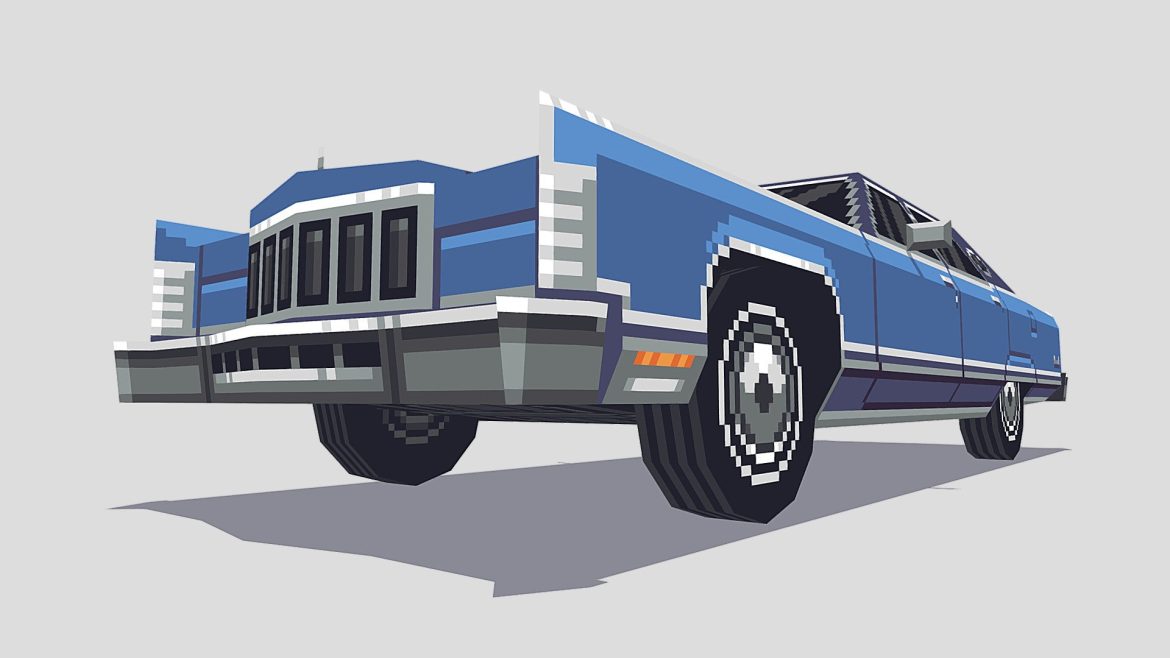 1975 lincoln continental town car 3d model