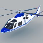 Agusta Aw109 Helicopter 3d Model - High-detail 3D model of an AgustaWestland AW109 helicopter, ready for professional visualization and renders.