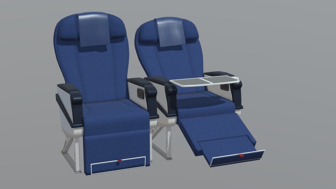 aircraft chair 7 3d model