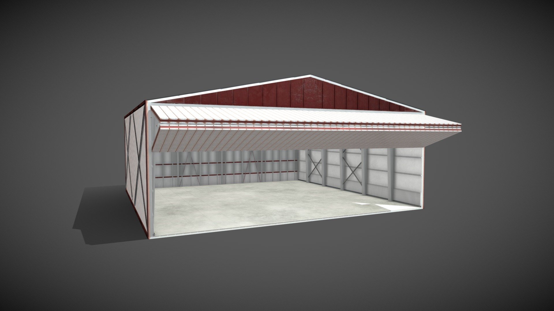 Airplane Hangar 3D Model