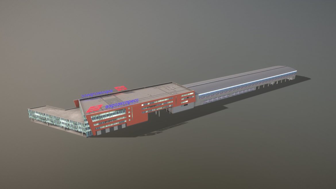 airport railroad station uuee aeroexpress 3d model