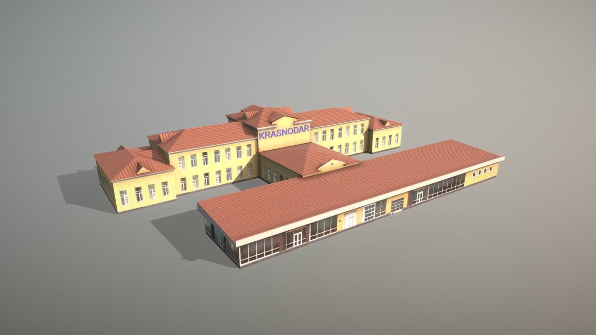 airport terminal urkk terminal international 3d model