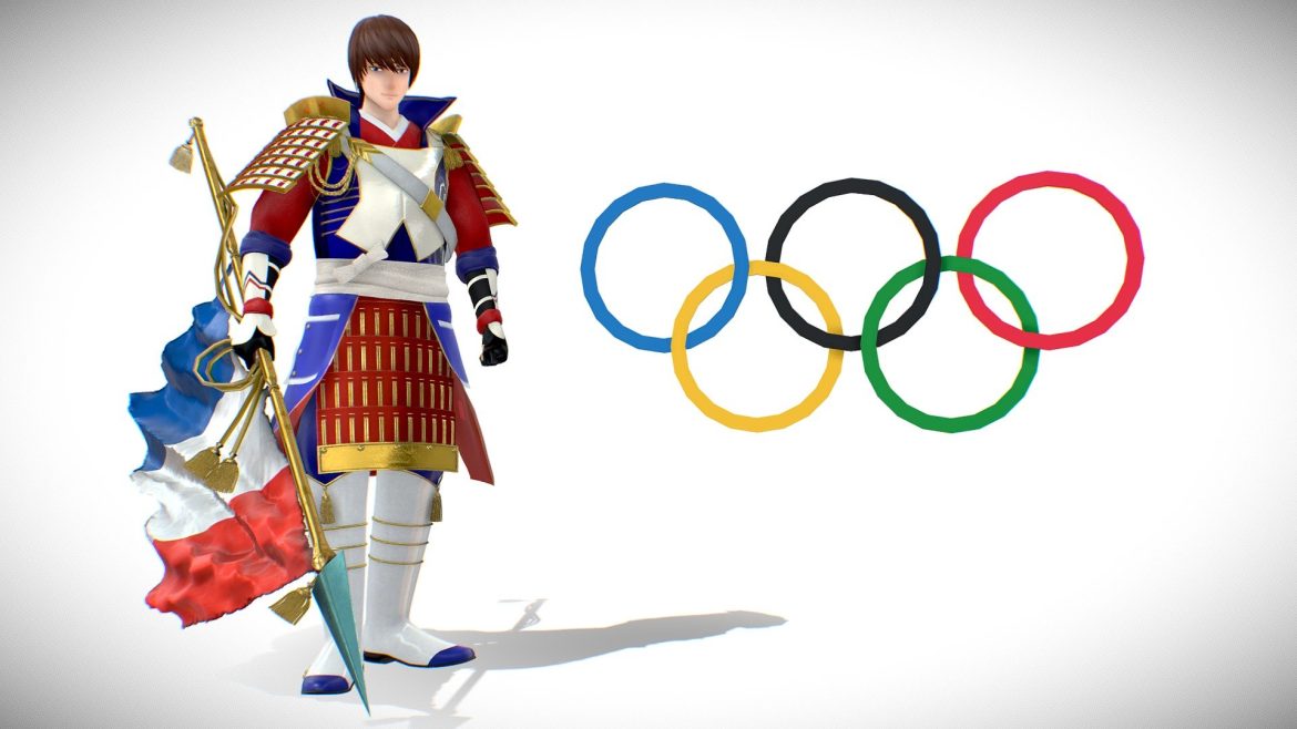 alan the french lancer 2020 olympic games 3d model