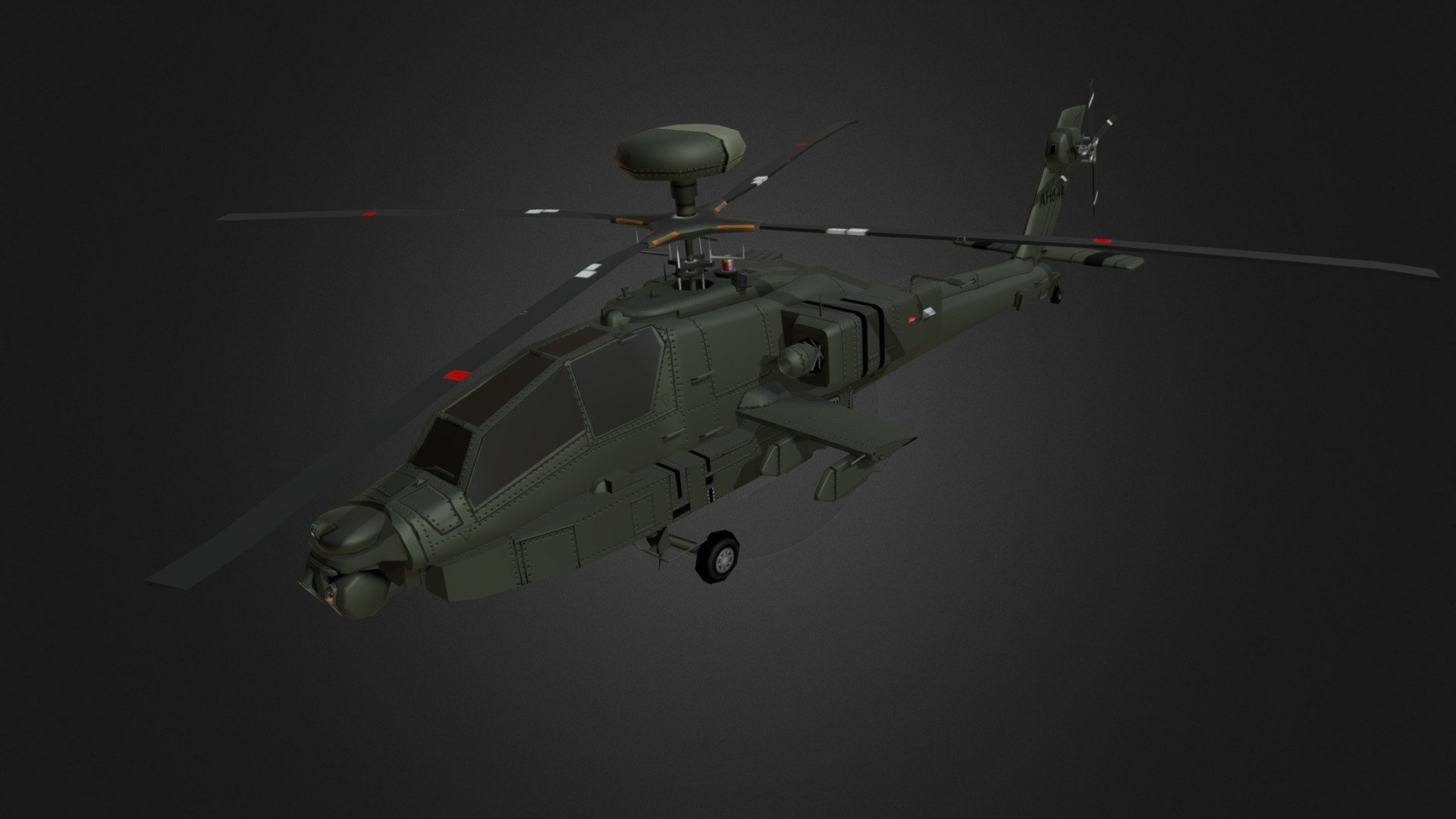 Apache AH64 Rigged