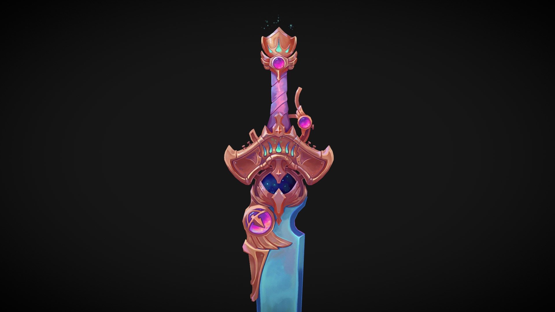 Beacon of Starlight – Handpainted Fantasy Sword
