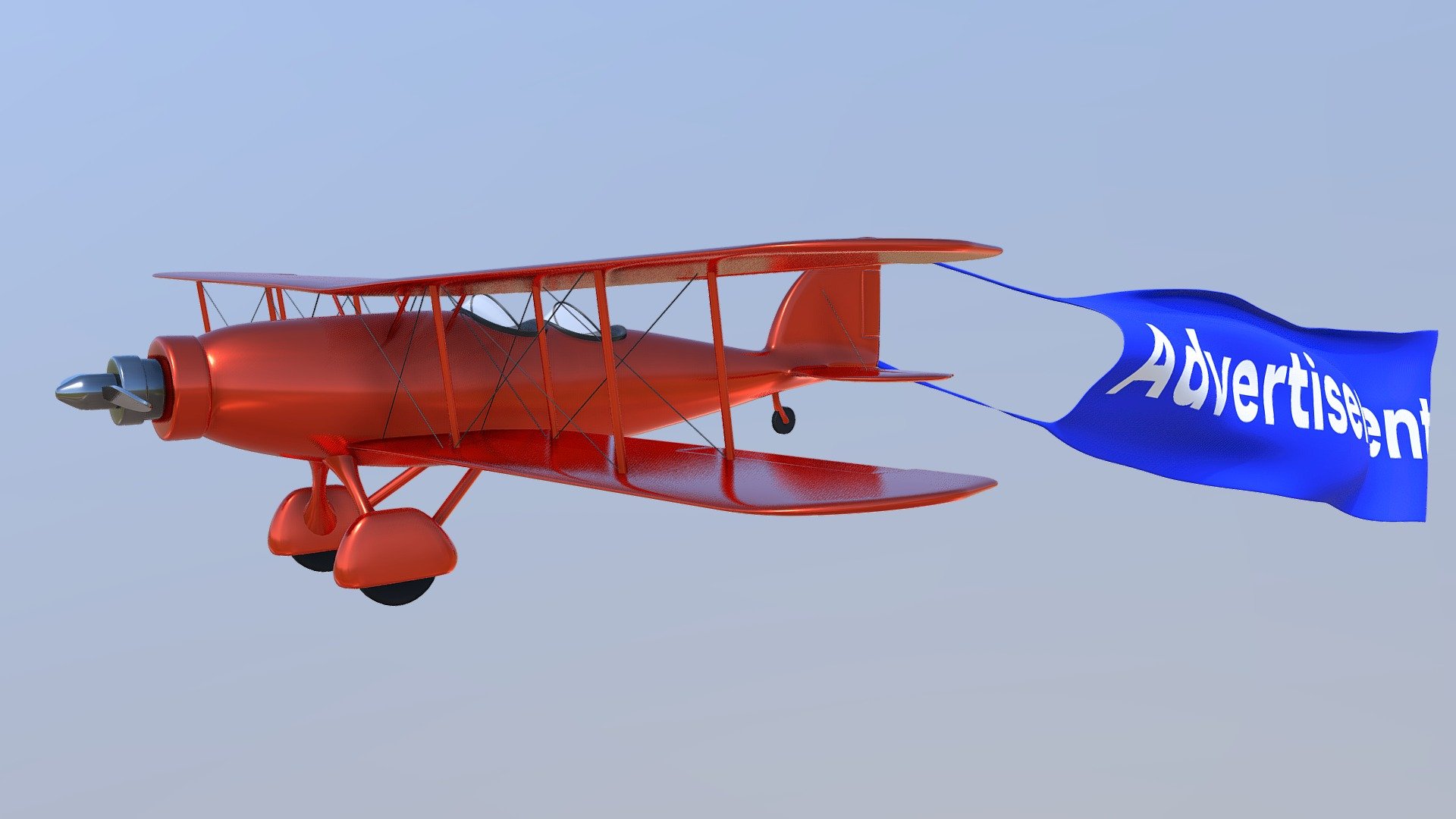 Biplane 3d Model