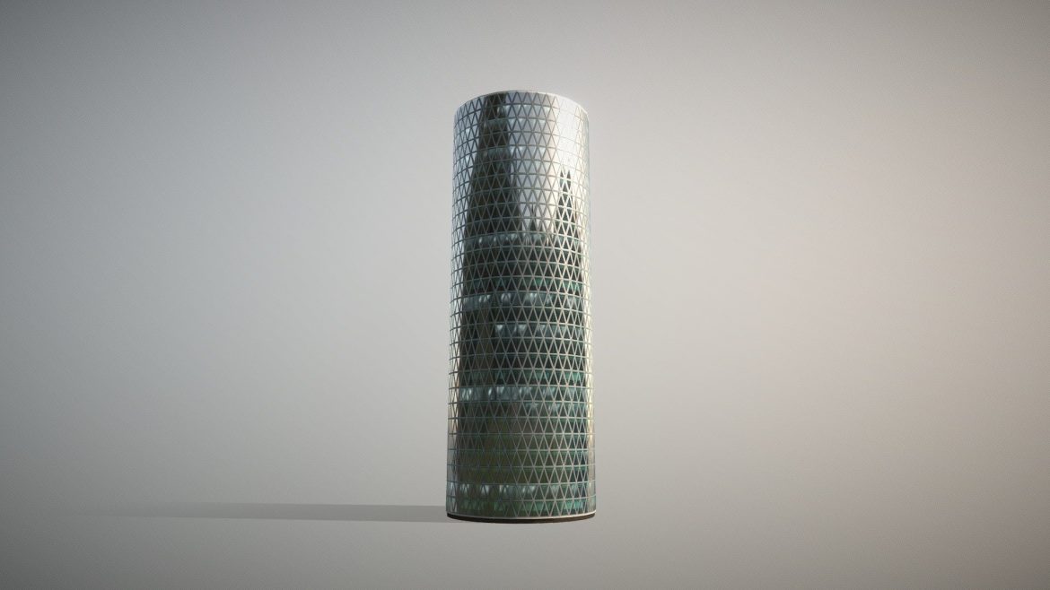building frankfurt westhafen tower 3d model