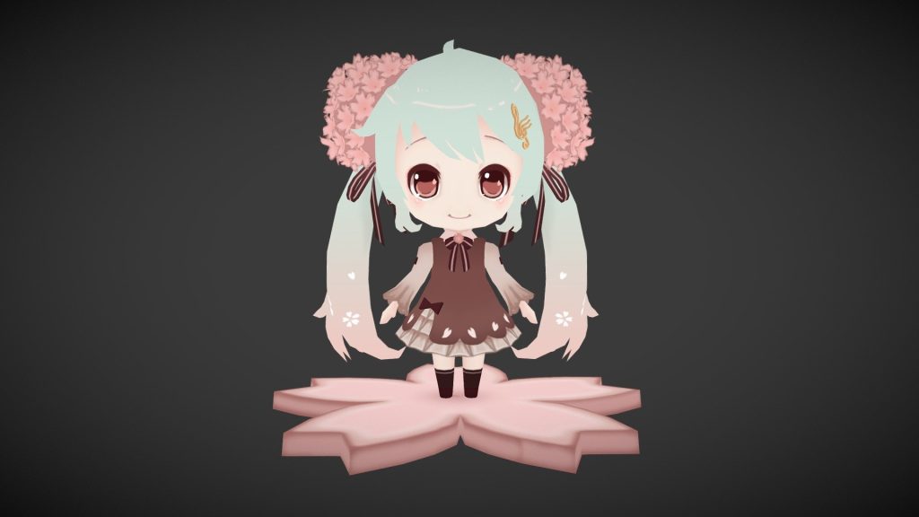 Download Chibi Chuko Miku 3D Model | Deep3DSea