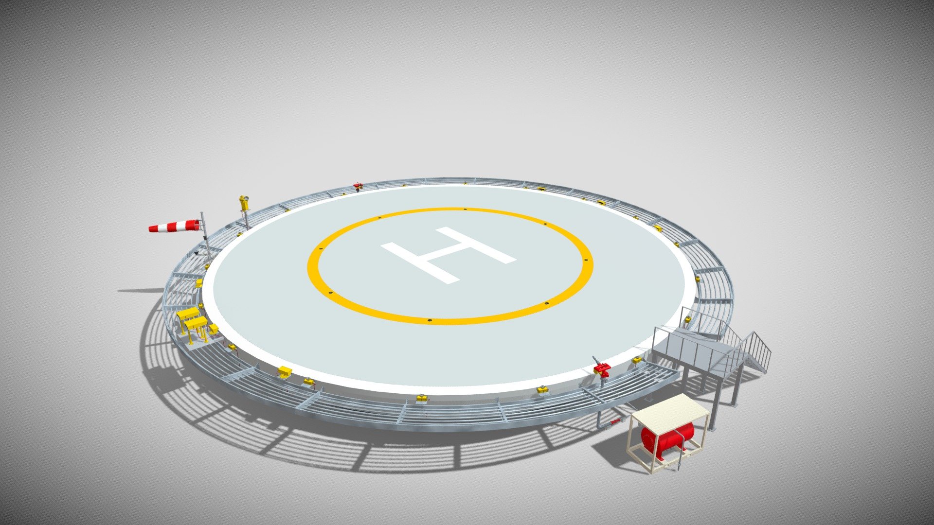 Circular Heliport deep3dsea