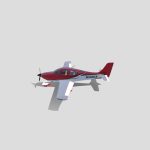 cirrus sr 22 high detaled low poly airplane