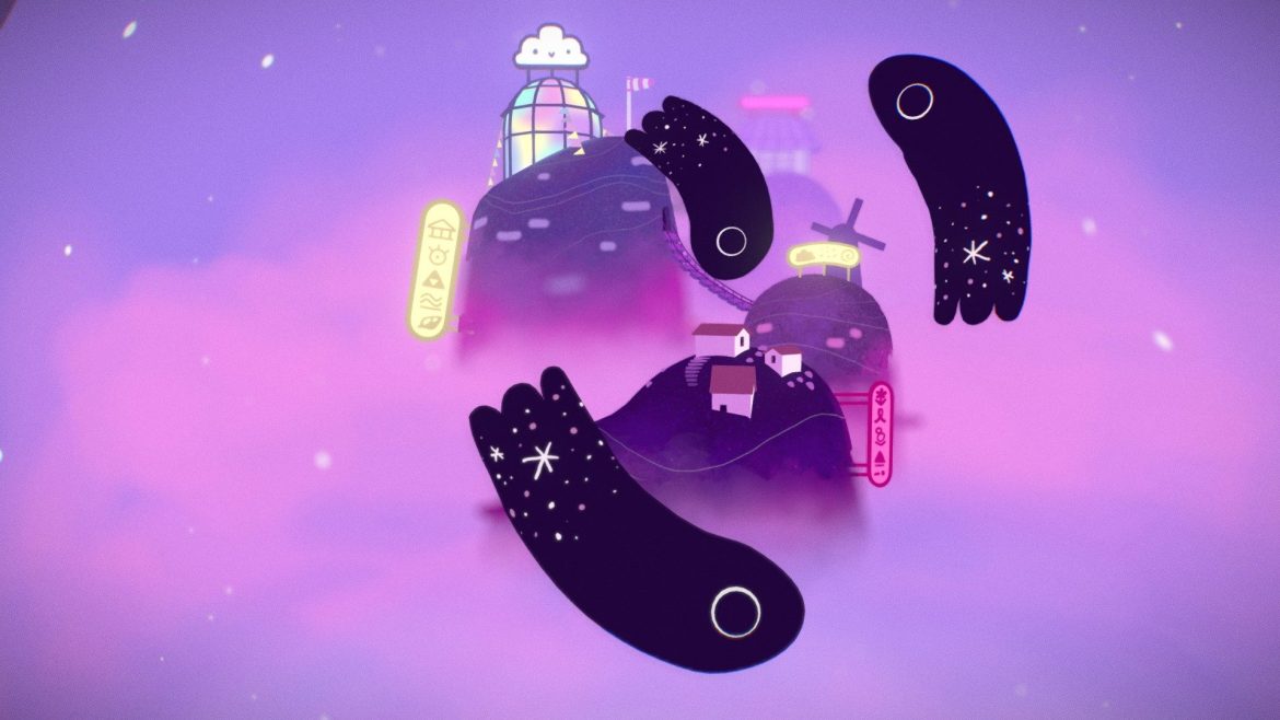 Cloud Station 3d Model - Cloud Station 3d model showcasing a detailed whimsical sky platform with glowing energy core and intricate mechanical structures.