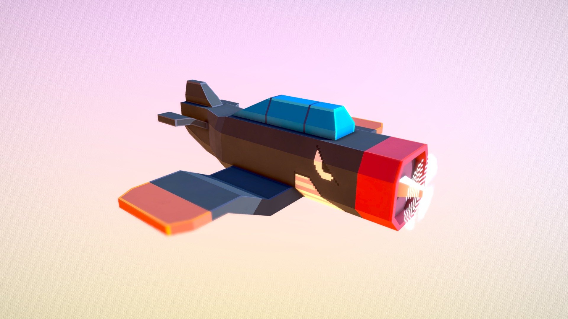 Corsair Fighter Aircraft LowPoly