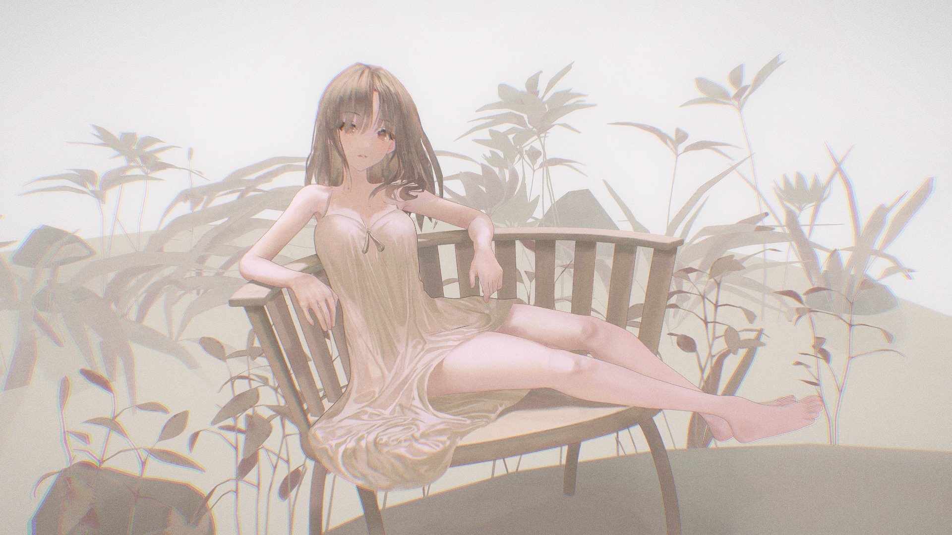 Cute girl sitting on chair(SUL)