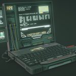 cyberpunk laptop 3d model