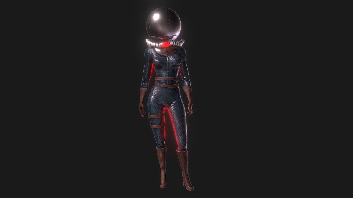 dark astronaut 3d model