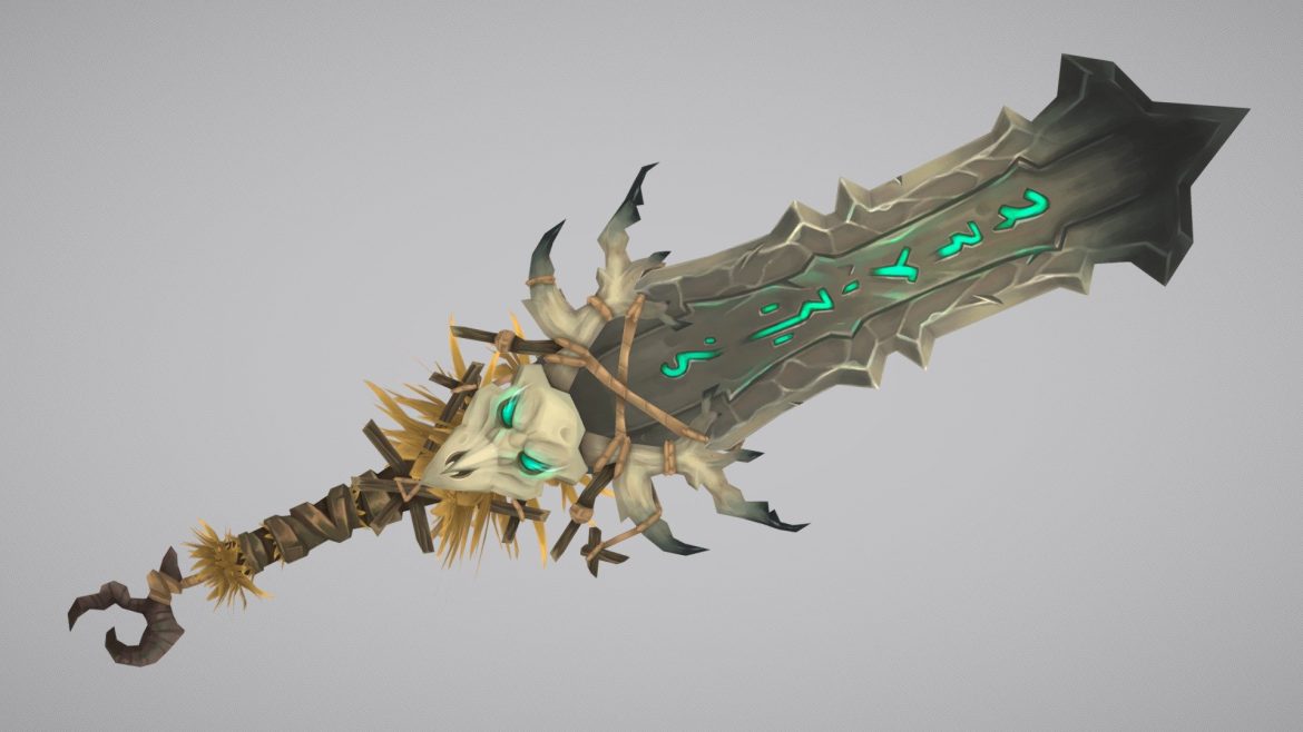 drustvar sword world of warcraft weapon 3d model
