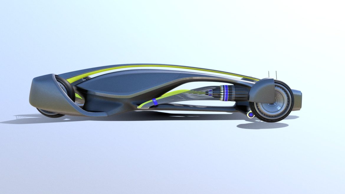 electric pop future vehicle 3d model
