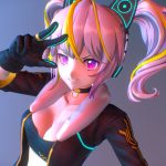 Elena Vrchat Avatar 3d Model - Full body view of the Elena VRChat avatar featuring detailed textures and unique outfit design.