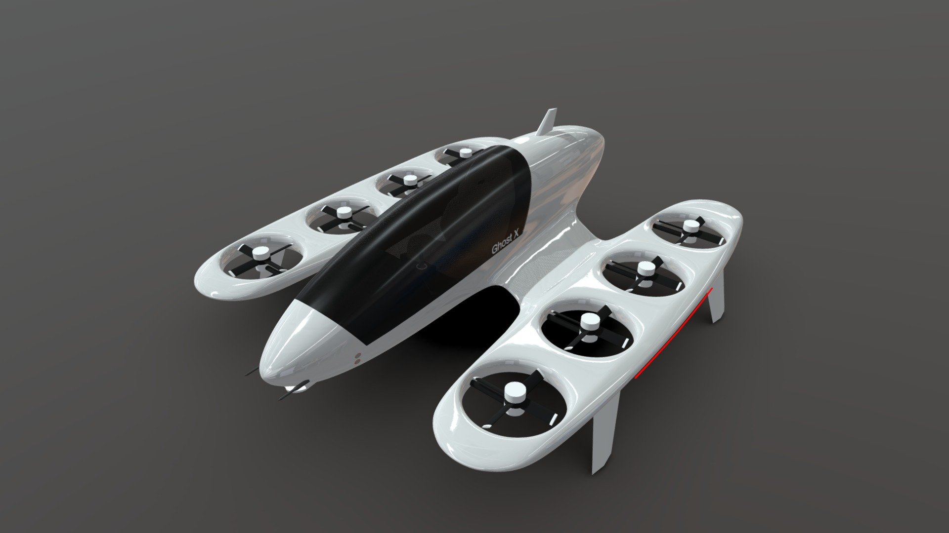 eVTOL aircraft concept (Ghost X V3)