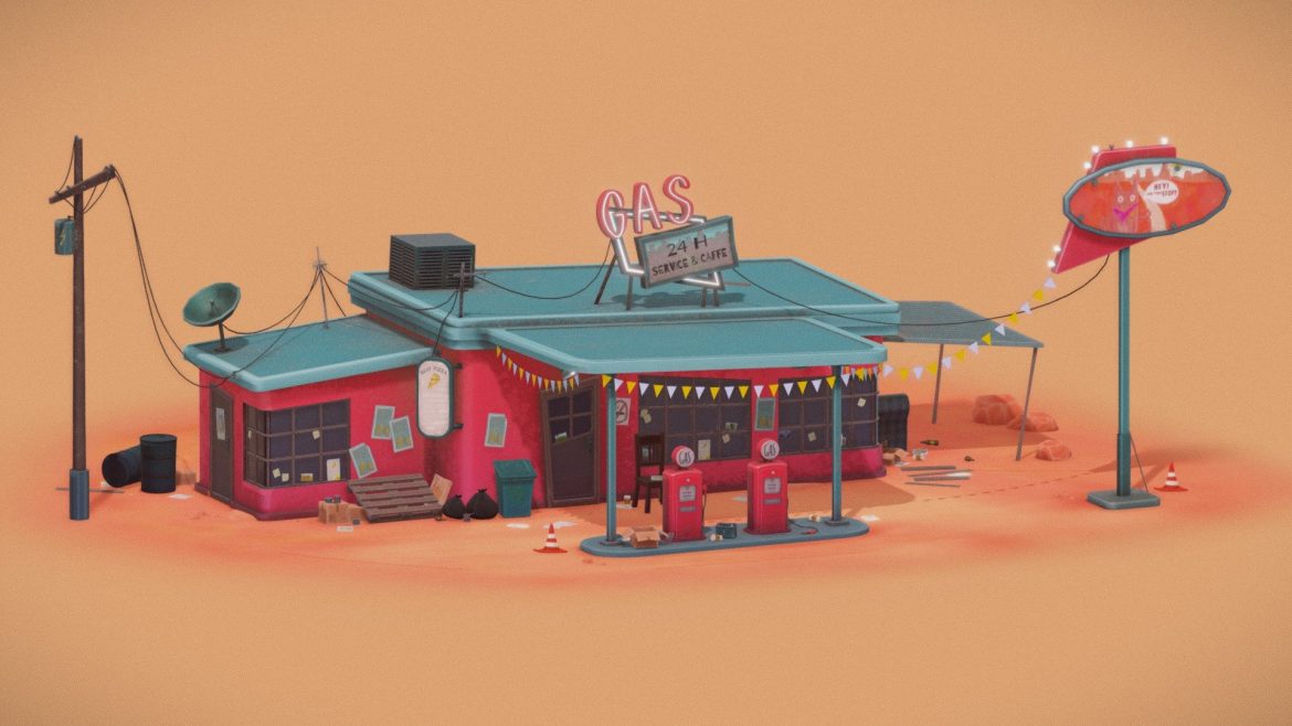 gas station 3d model