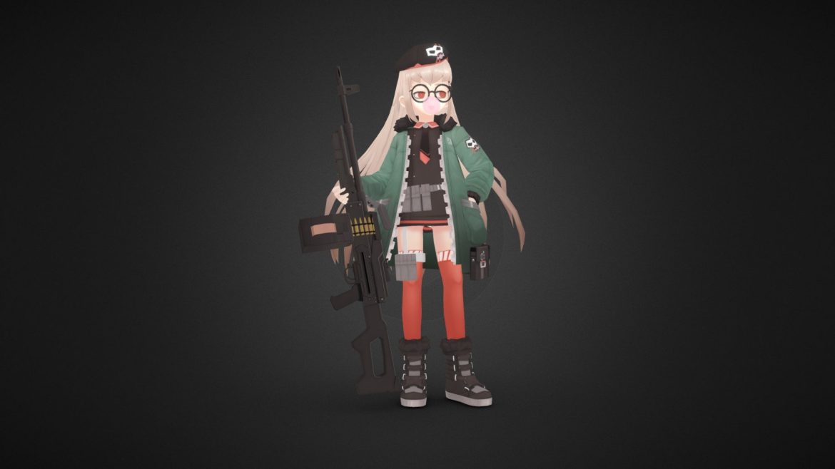 girls frontline type 80 3d model