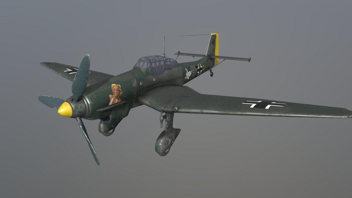 junkers ju 87 stuka fraulein woman design 3d model