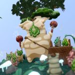 Korok Forest Zelda 3d Model - Hestu and Koroks dancing in the Korok Forest 3D model diorama