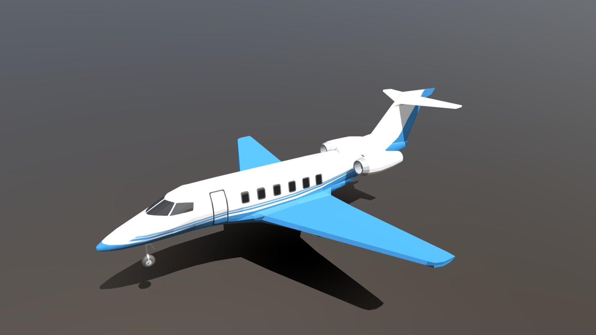 Low Poly Pilatus PC-24 Aiplane Jet