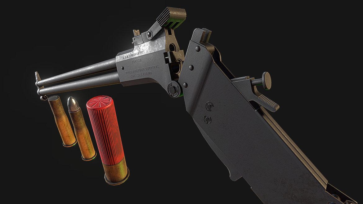 m6 survival rifle 3d model