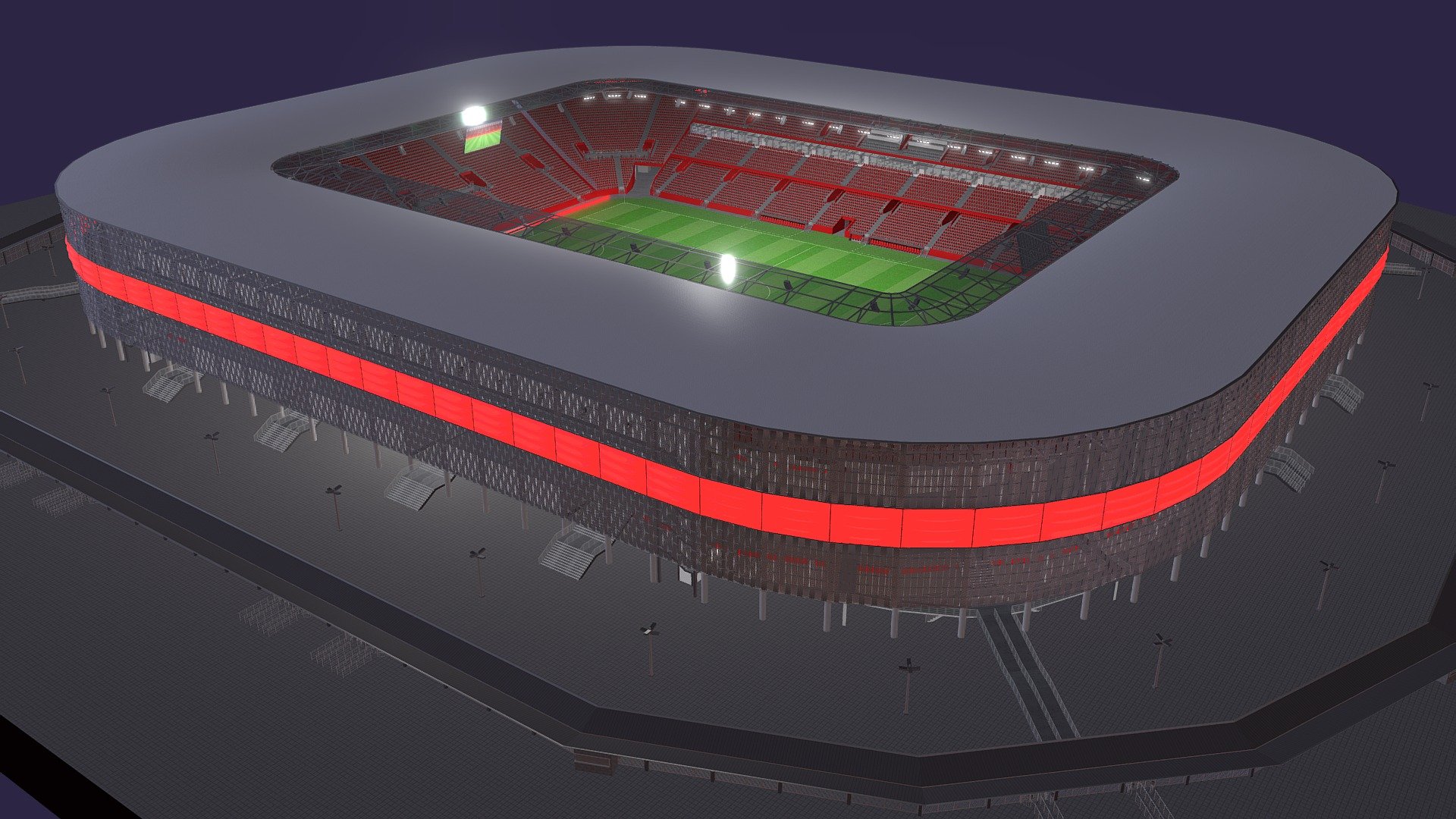 Medium-sized modern stadium (full interior)