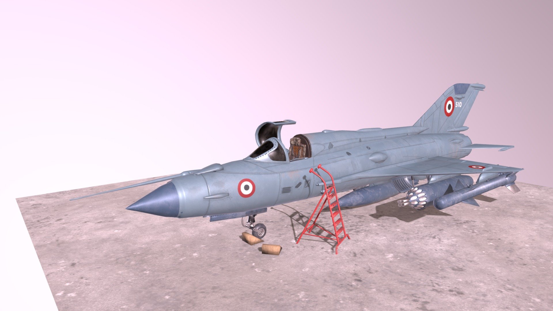 MiG 21 – Rigged & Animated – with Interior – M2