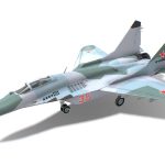 Mig29 Fulcrum Fighter 3d Model - Highly detailed MIG-29 Fulcrum jet fighter 3d model rendered with PBR textures, showcasing realistic military aircraft design.