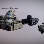 military vehicles pack 3d model