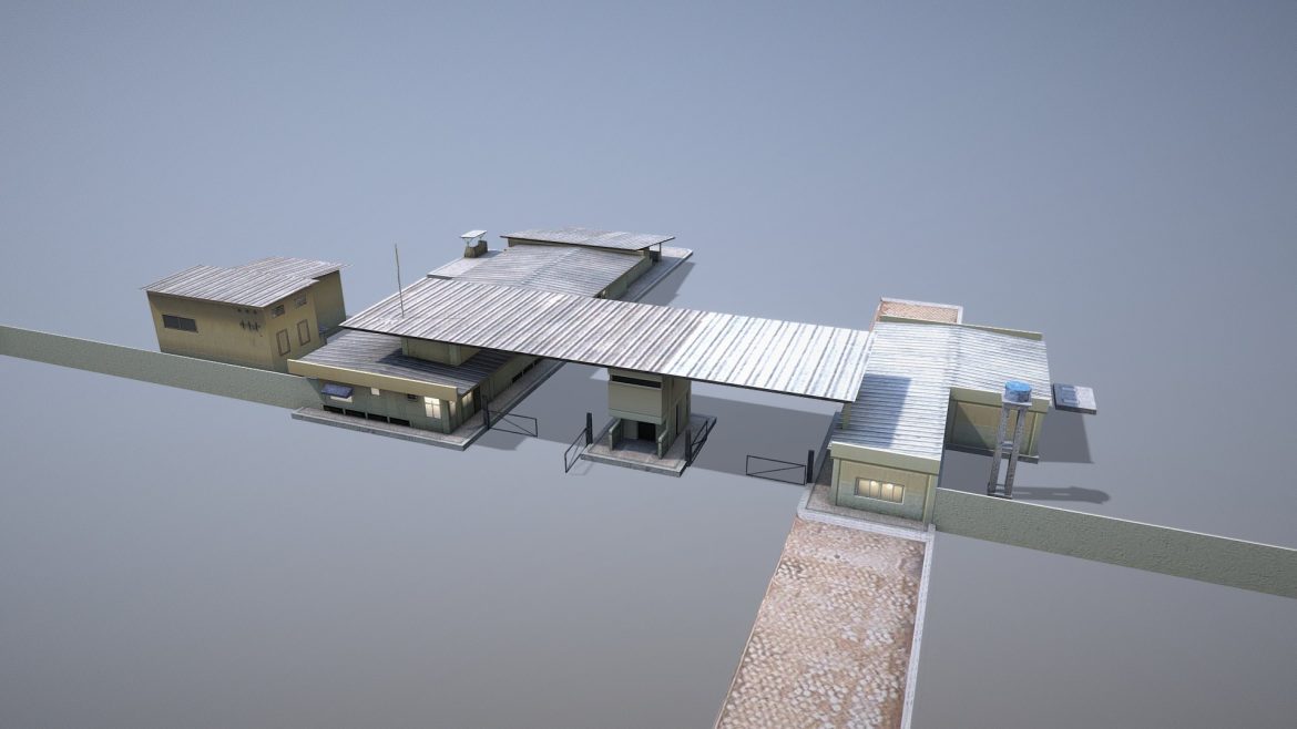 militarybase portovelho roadblock 3d model