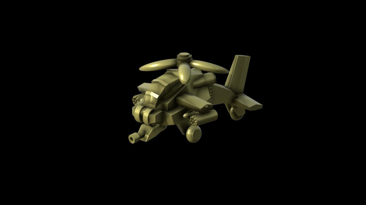 mini heli 3d model