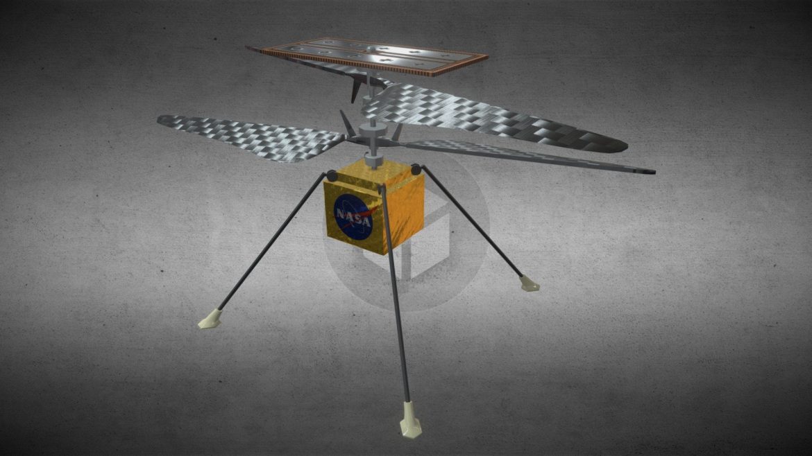 nasa jpl helicopter scout 3d model